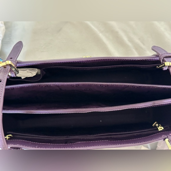 Tory Burch York Buckle Tote in Purple Iris - Picture 10 of 16